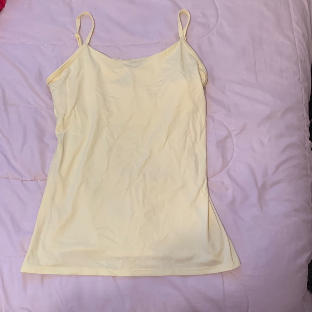 New York & Company Light Yellow Camisole
